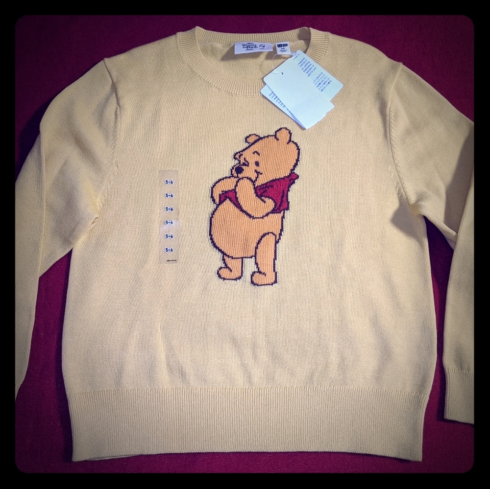 NWT Yellow UNI QLO  Boys Sweater Size 5/6